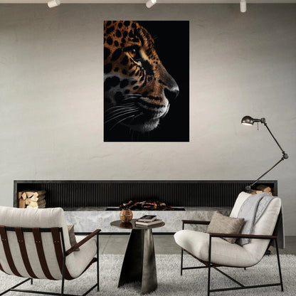 Leopard in focus poster - Sillystroke