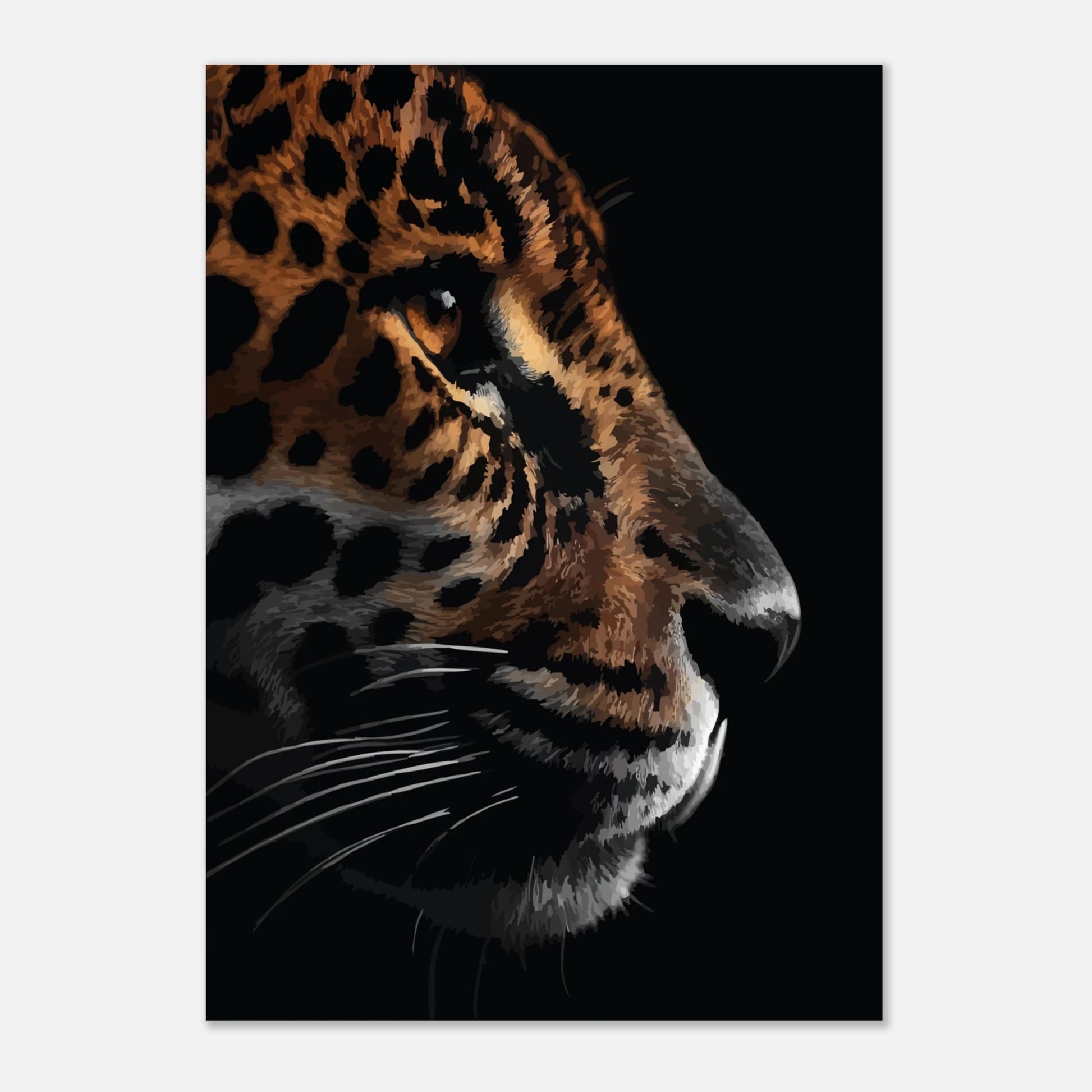 Leopard in focus poster - Sillystroke