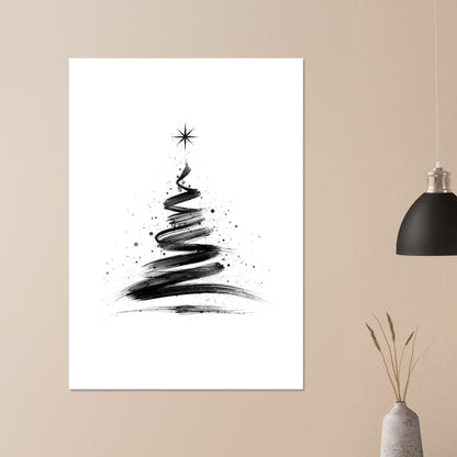 Minimalist Christmas Tree Poster - Sillystroke