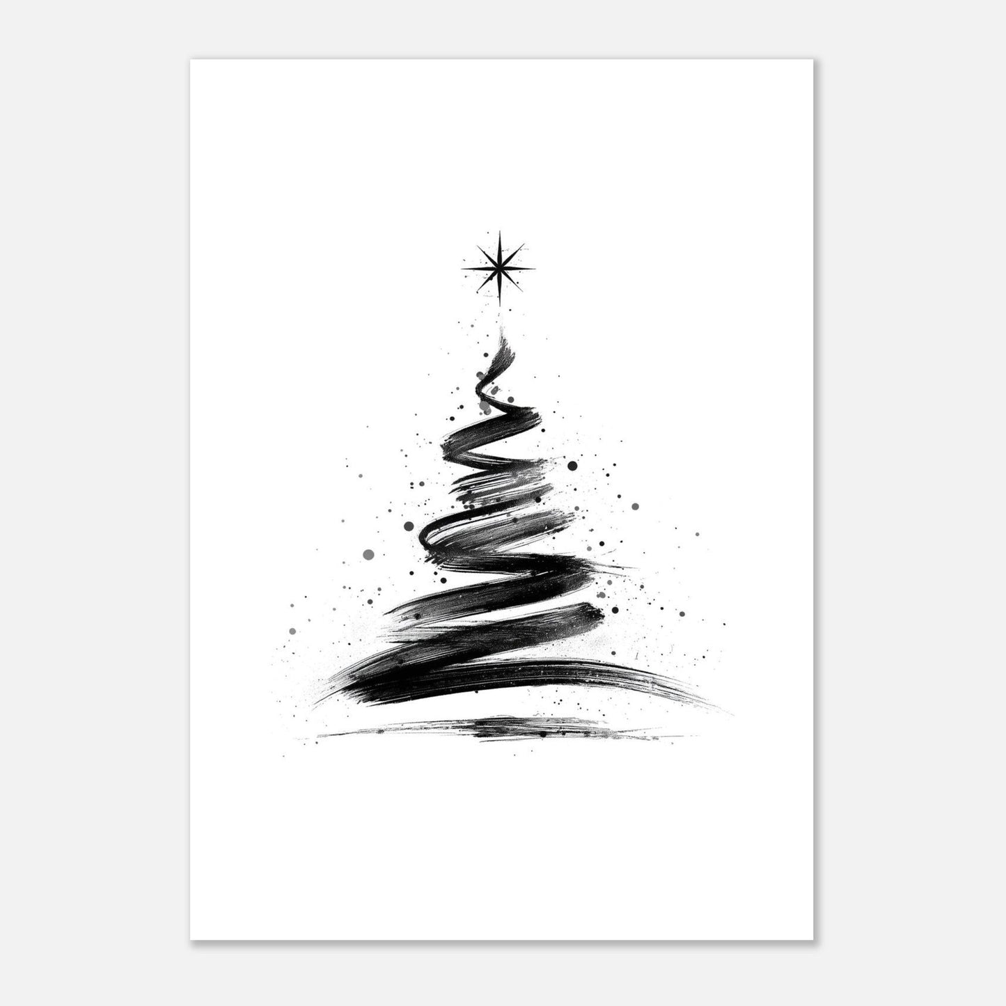 Minimalist Christmas Tree Poster - Sillystroke