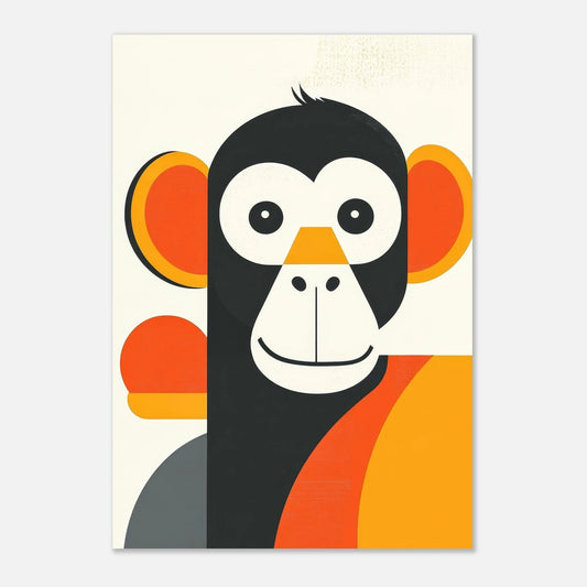 Minimalist monkey poster - Sillystroke