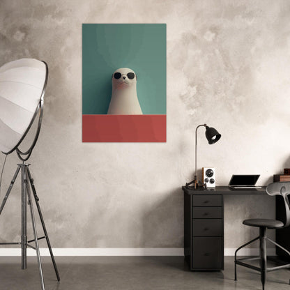 Minimalistic seal poster - Sillystroke