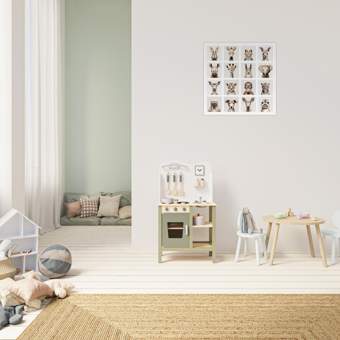 Modern animal portraits poster - Sillystroke