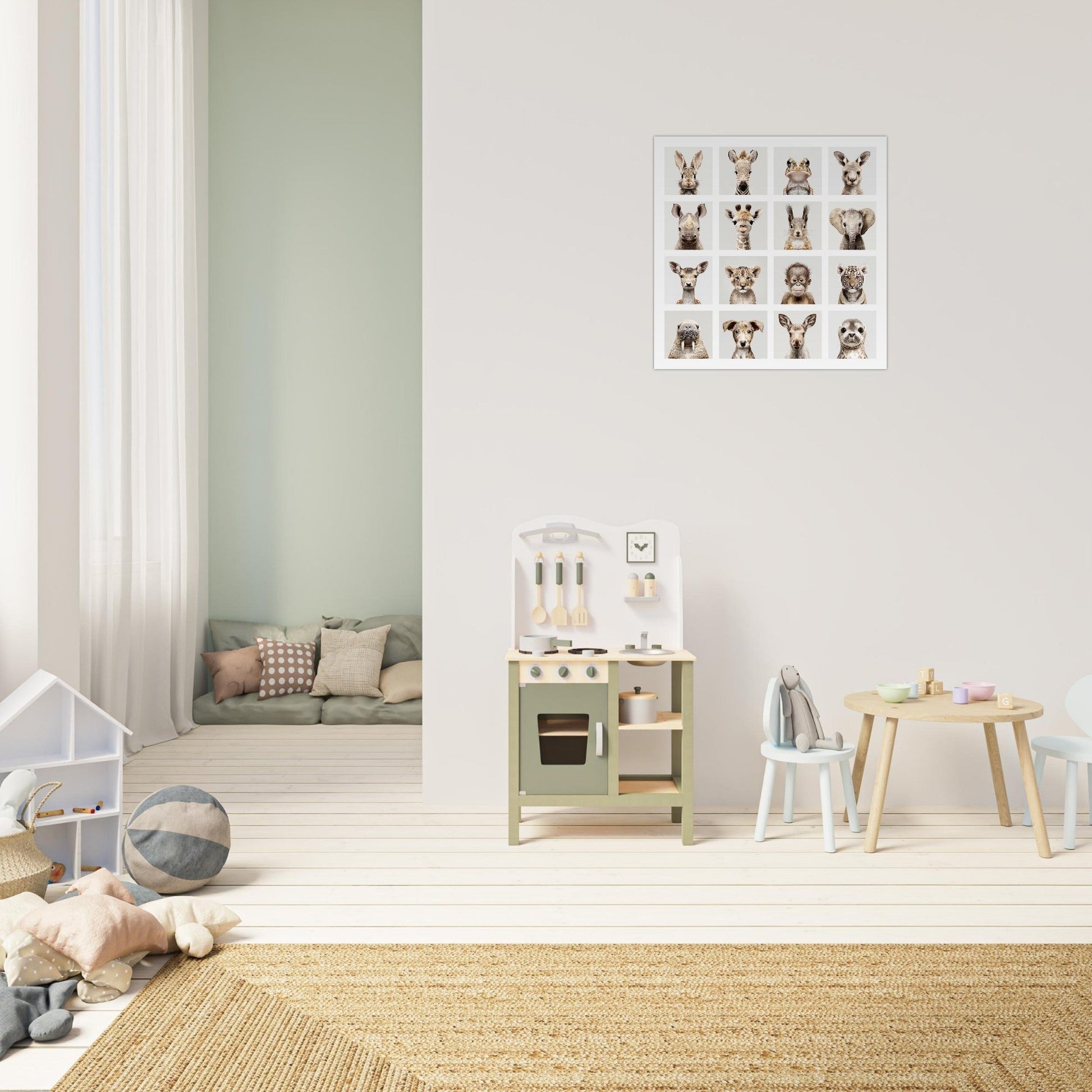 Modern animal portraits poster - Sillystroke