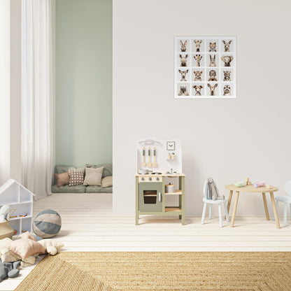 Modern animal portraits poster - Sillystroke