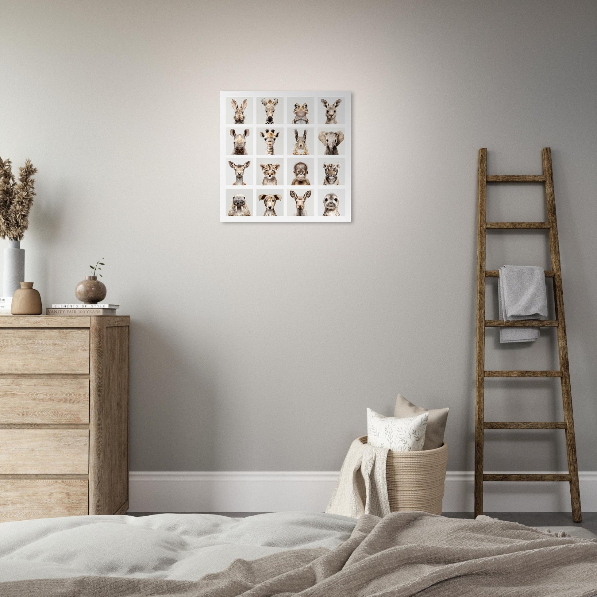 Modern animal portraits poster - Sillystroke