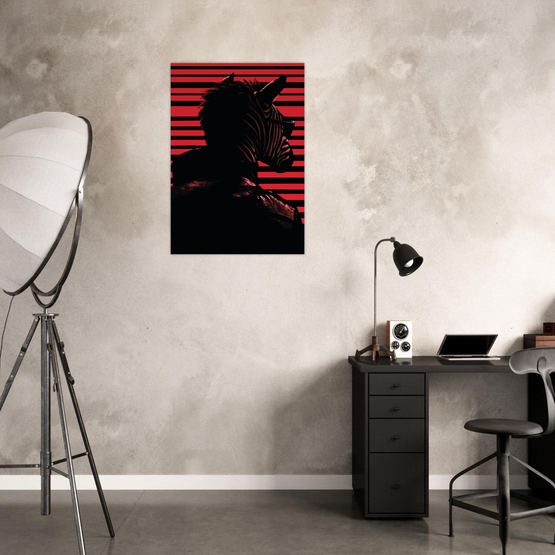Modern pop art zebra poster - Sillystroke