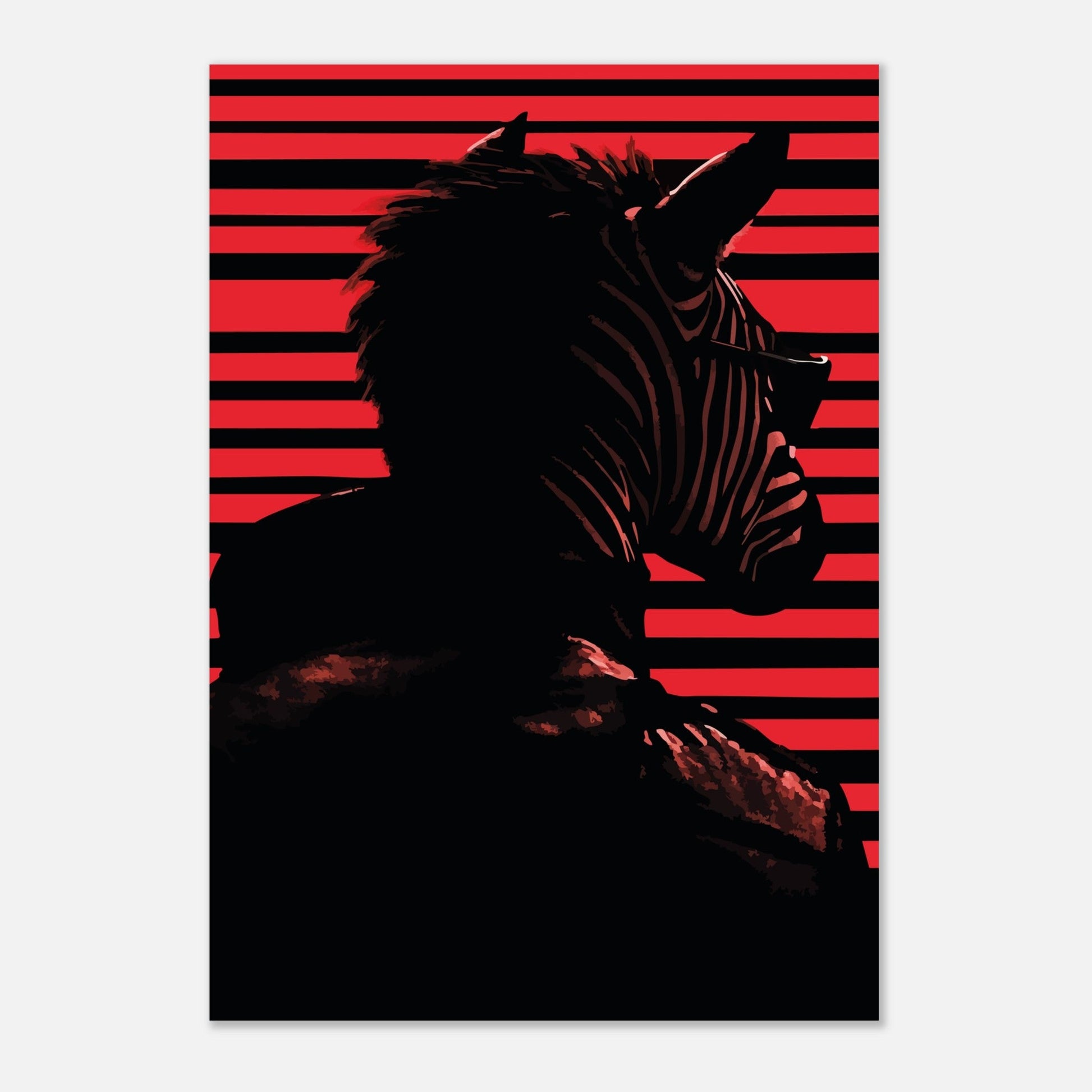 Modern pop art zebra poster - Sillystroke