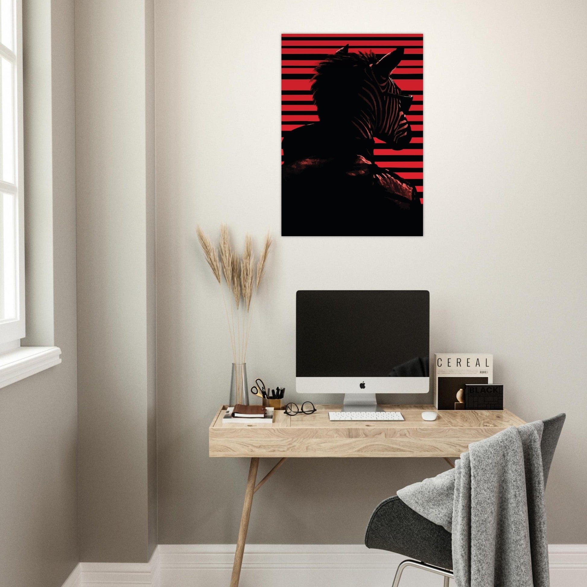 Modern pop art zebra poster - Sillystroke
