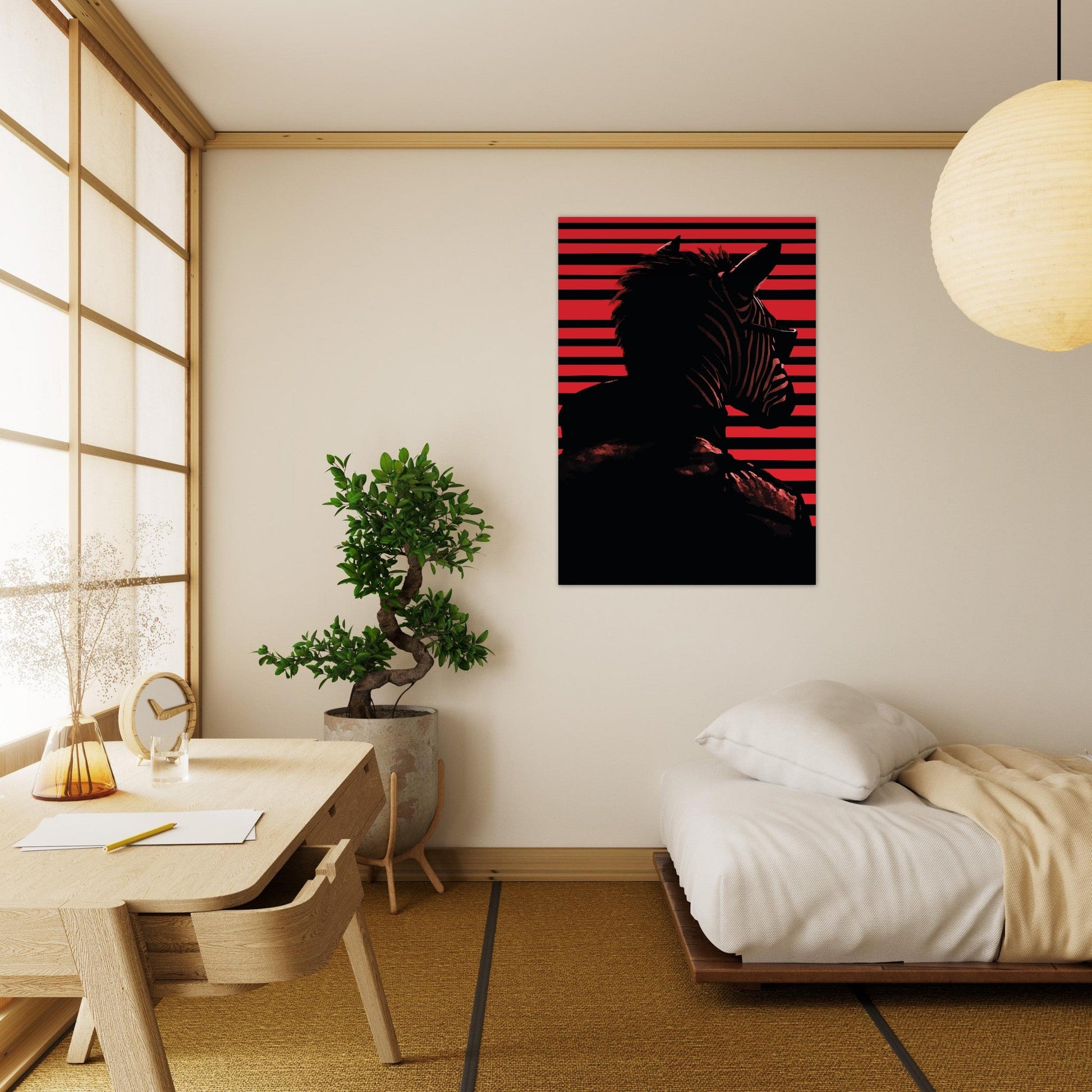 Modern pop art zebra poster - Sillystroke