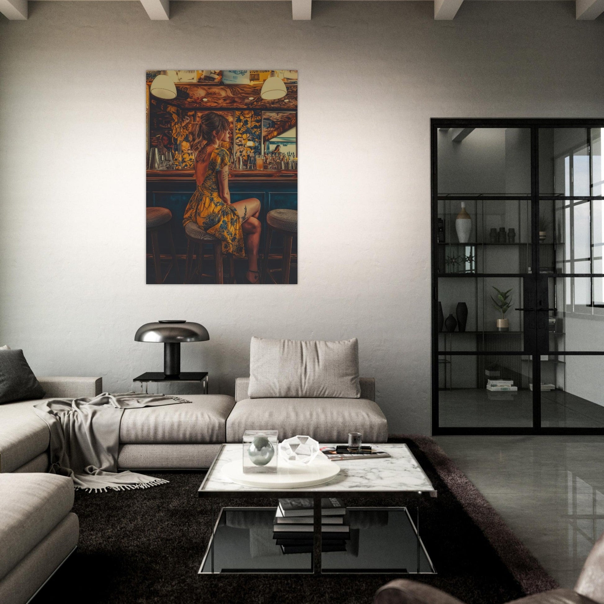 Modern Vintage Woman Bar Poster - Sillystroke