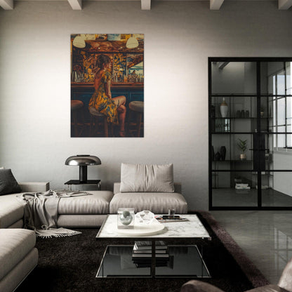 Modern Vintage Woman Bar Poster - Sillystroke