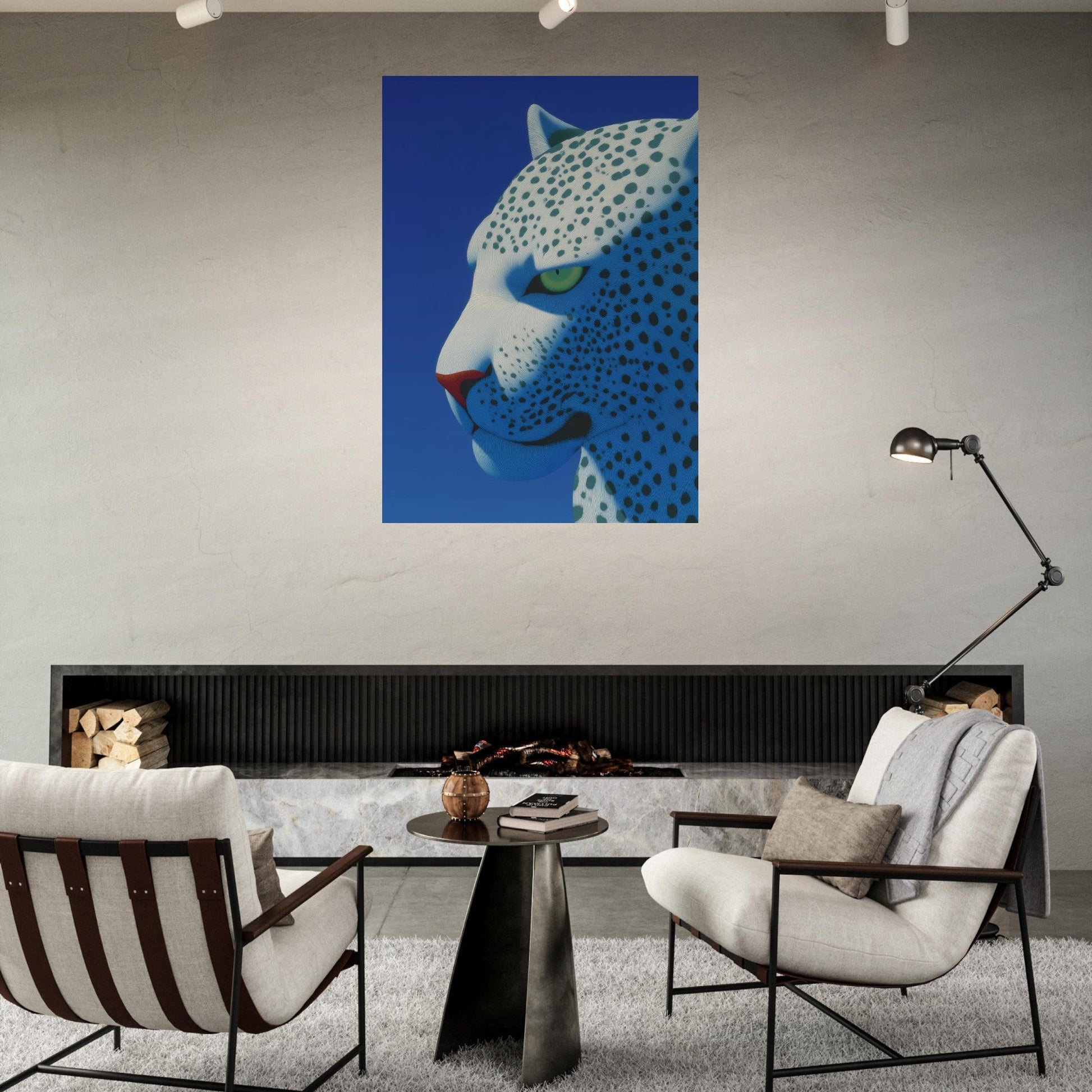 Modern White Puma Poster - Sillystroke