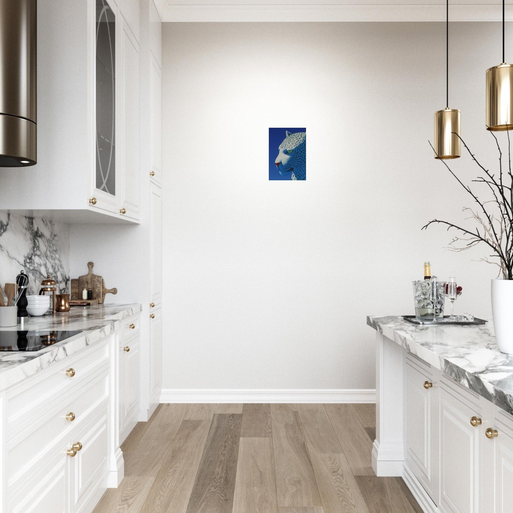 Modern White Puma Poster - Sillystroke