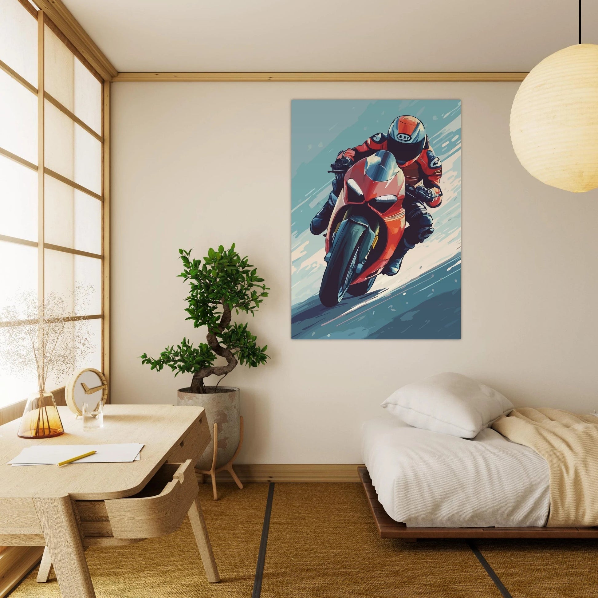Motorbike illustration poster - Sillystroke