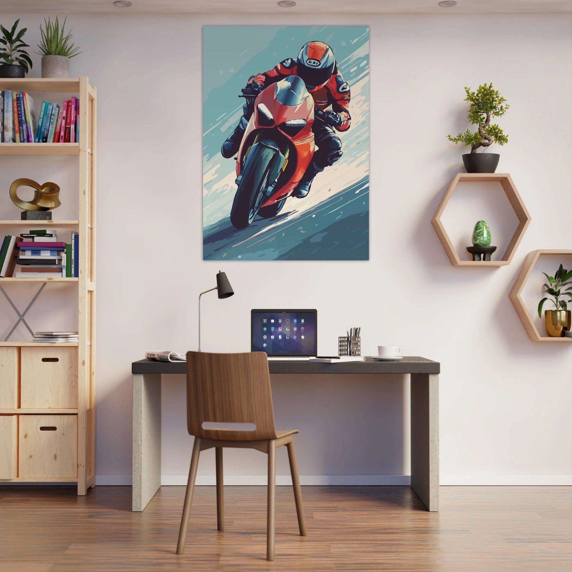 Motorbike illustration poster - Sillystroke