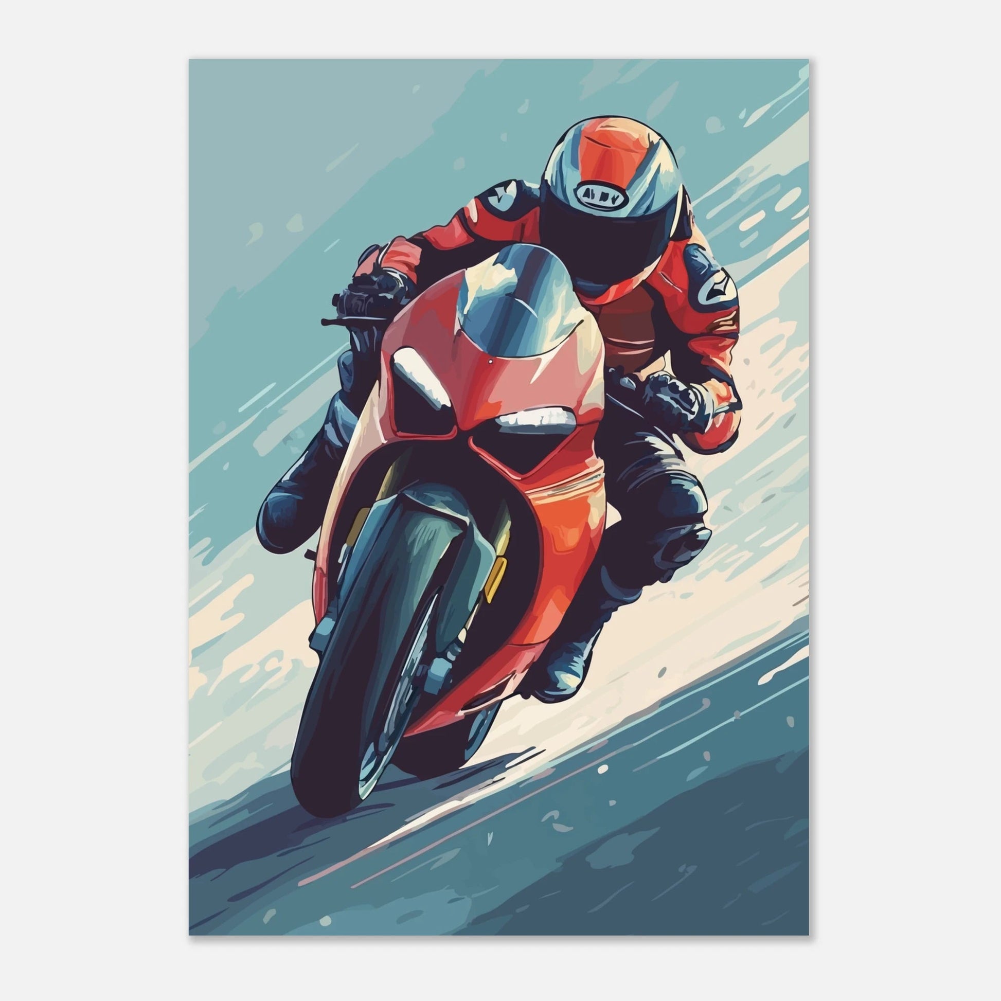 Motorbike illustration poster - Sillystroke