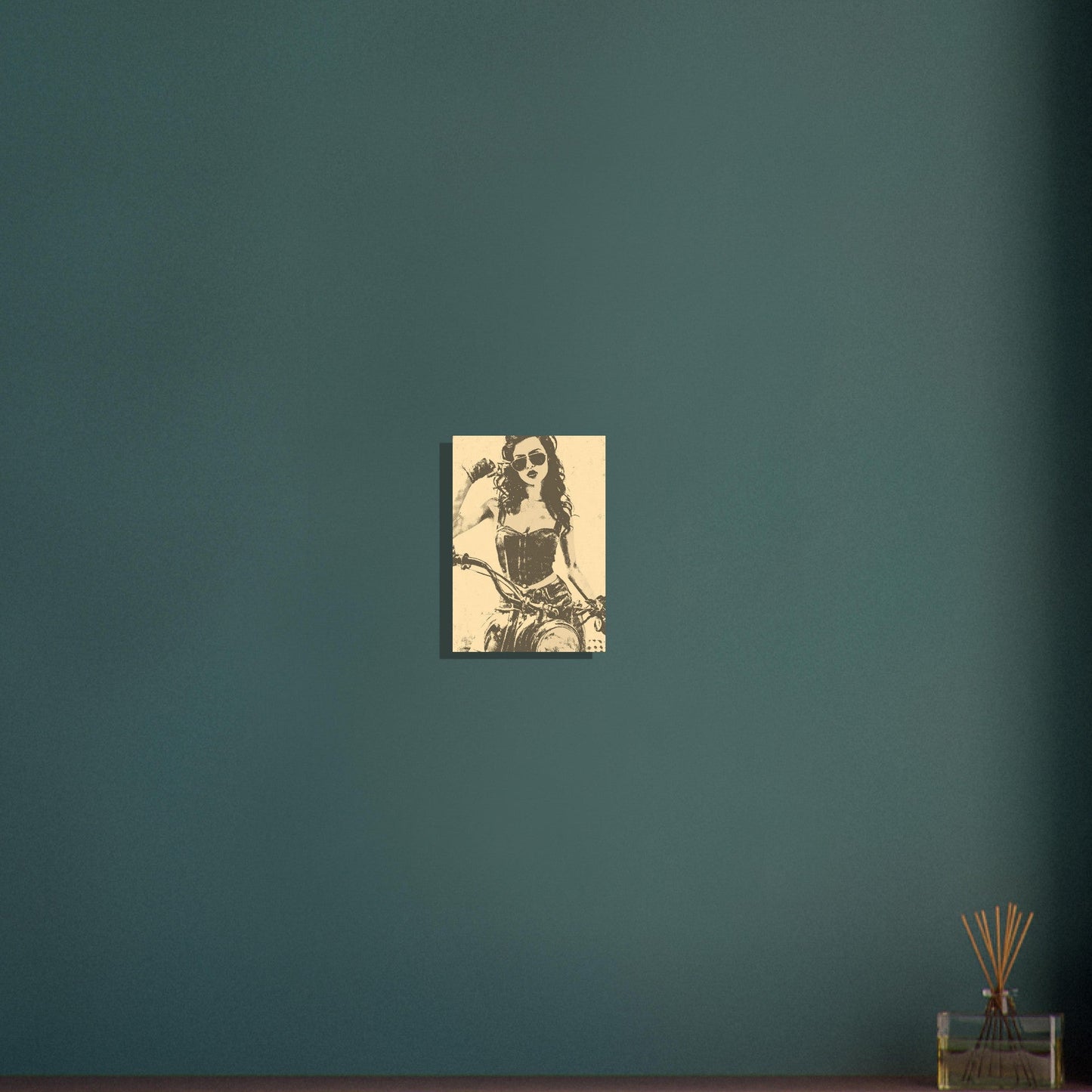 Motorcycle vintage girl poster - Sillystroke