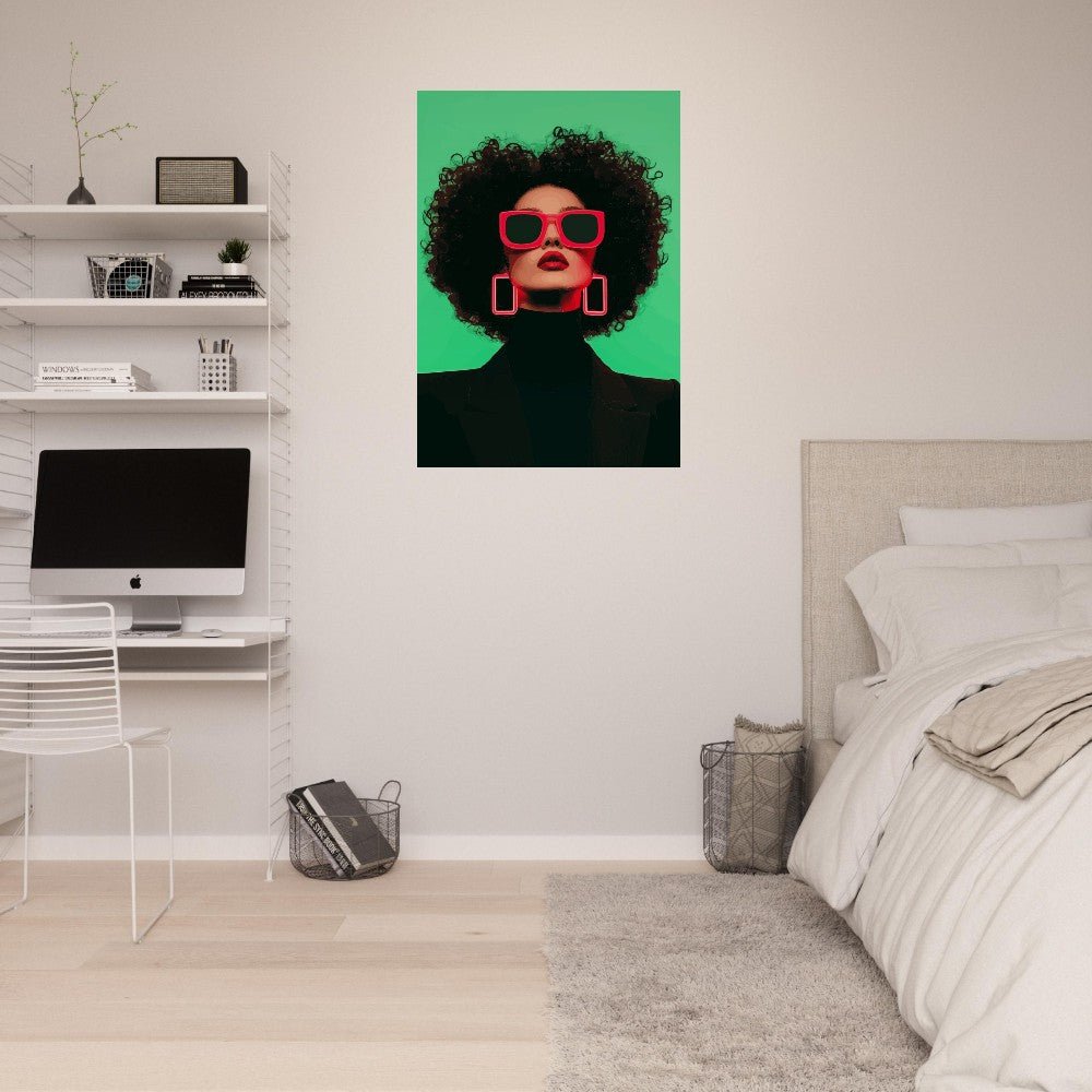 Neon portrait poster - Sillystroke