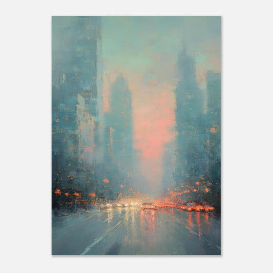 New York City traffic art poster - Sillystroke