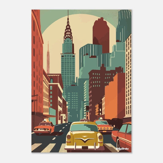 New York vintage poster - Sillystroke