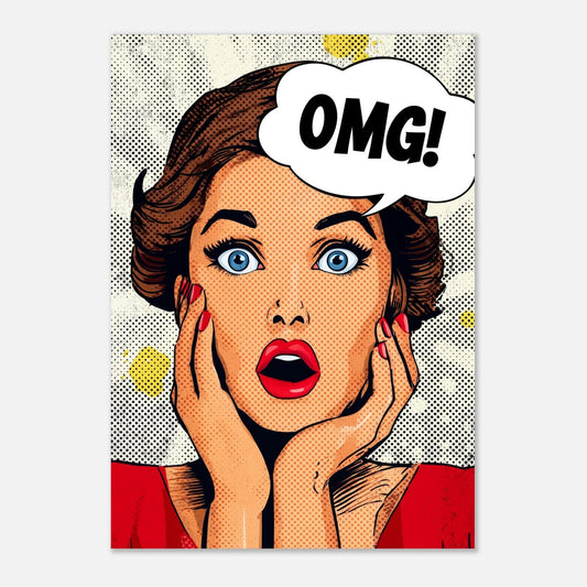 OMG Comic Pop Art Poster - Sillystroke