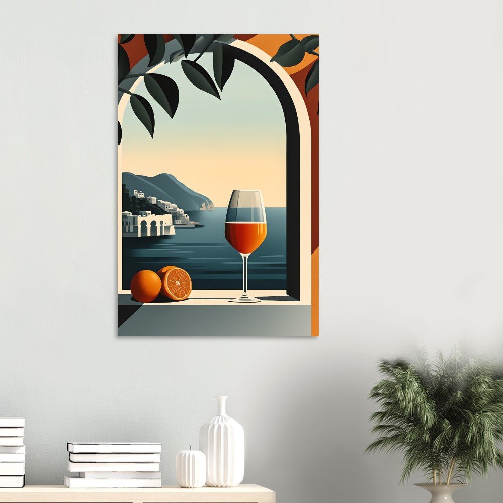 Orange in wine poster - Sillystroke