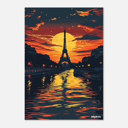 Orange Paris poster - Sillystroke