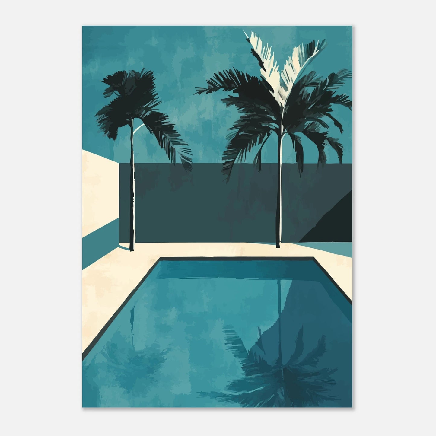 Pool iIllustration art poster - Sillystroke