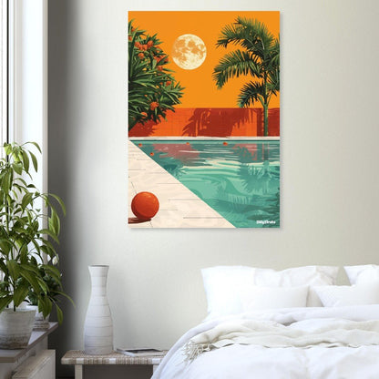 Pool moon poster - Sillystroke