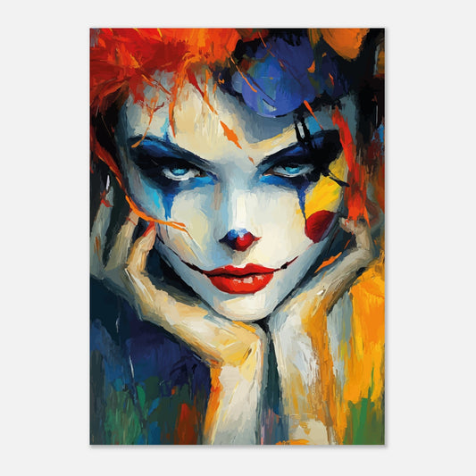 Pop art clown girl poster - Sillystroke