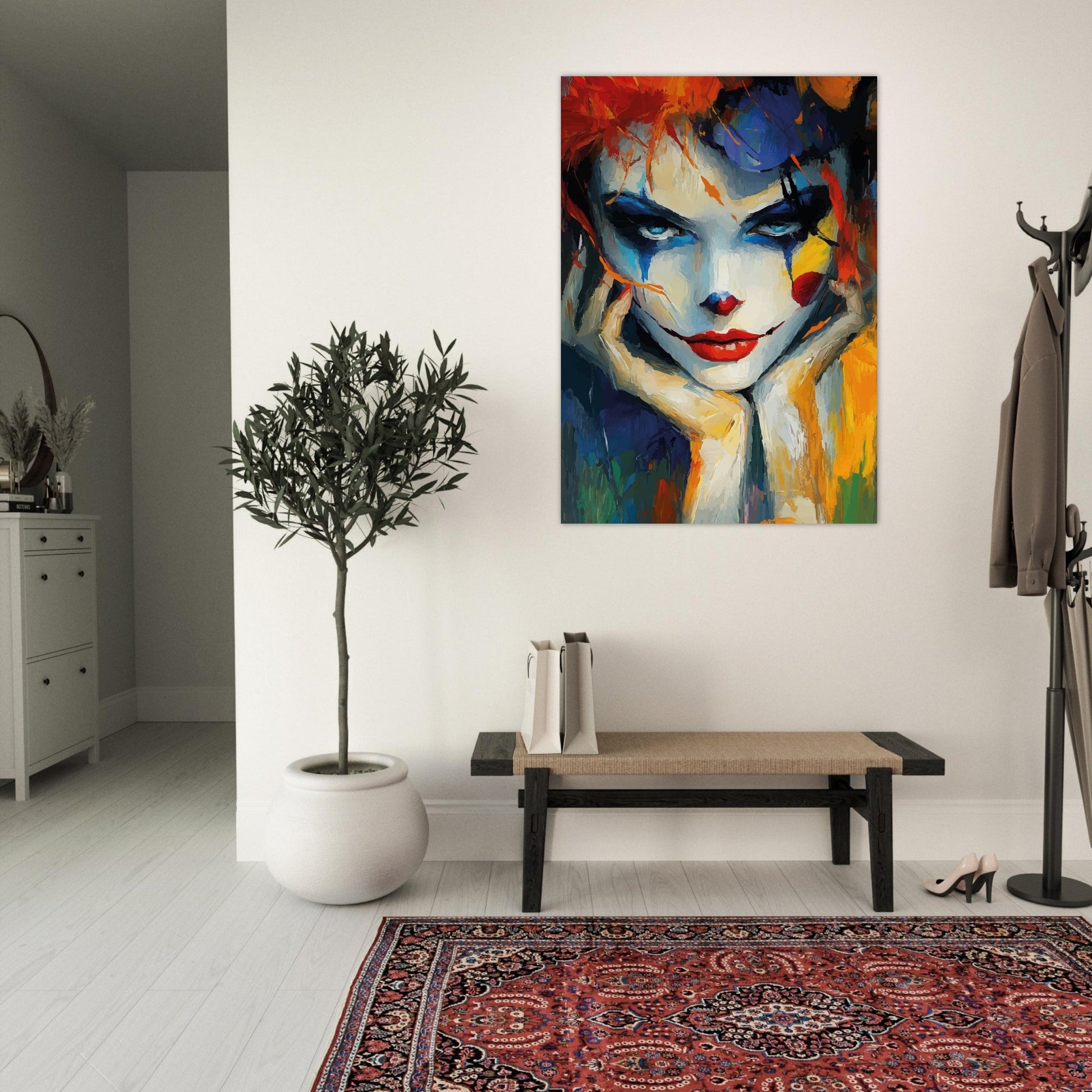 Pop art clown girl poster - Sillystroke