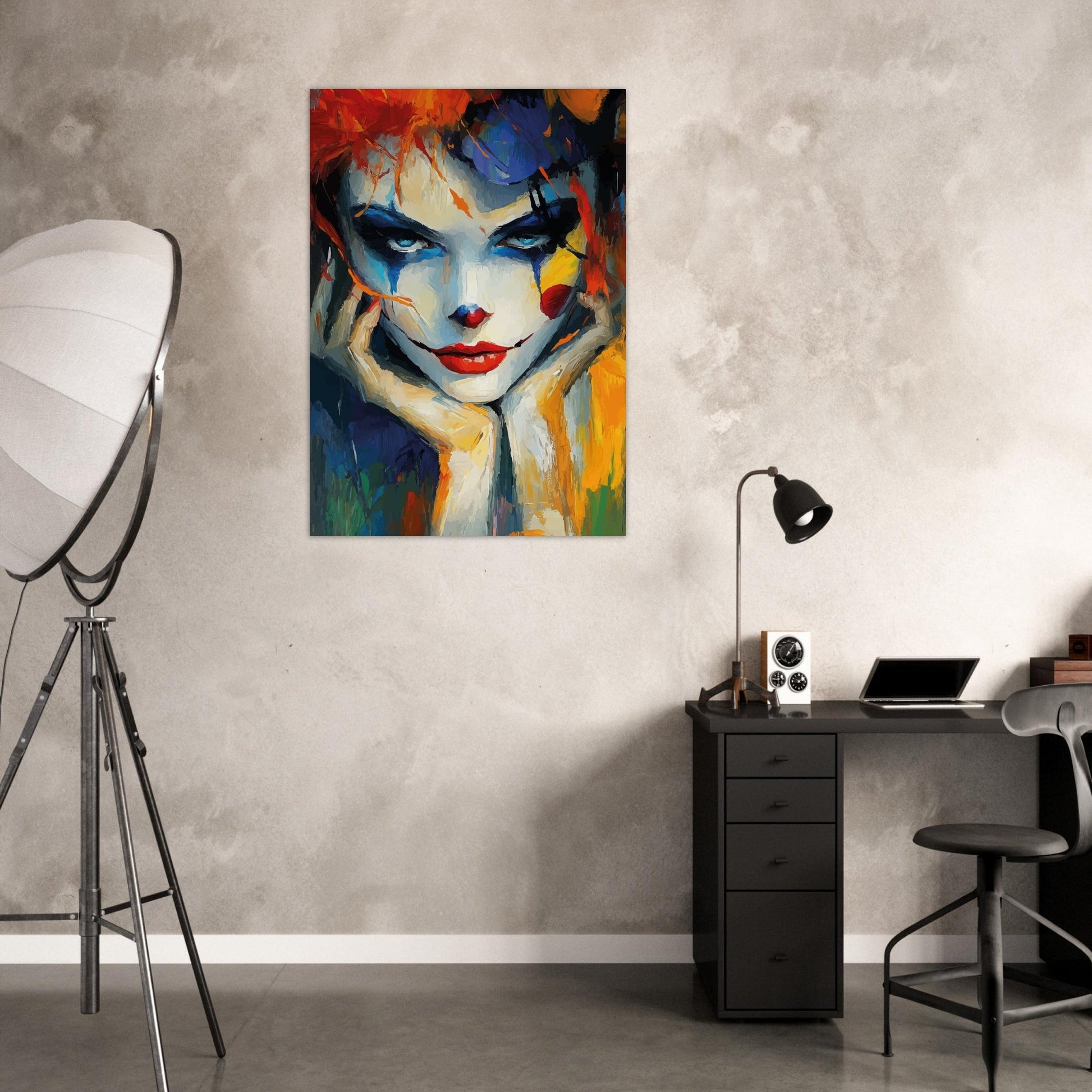 Pop art clown girl poster - Sillystroke