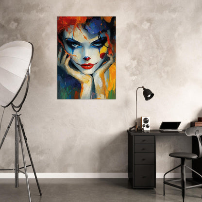 Pop art clown girl poster - Sillystroke