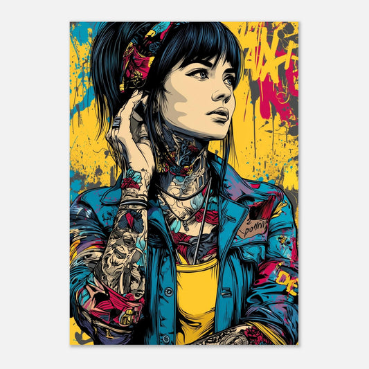 Pop Art Comic Girl Poster - Sillystroke