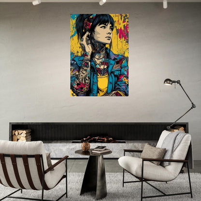 Pop Art Comic Girl Poster - Sillystroke