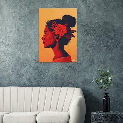Portrait in red poster - Sillystroke