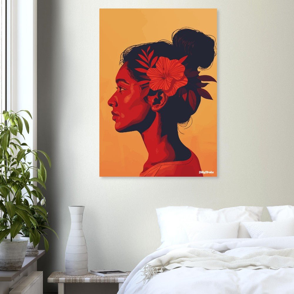 Portrait in red poster - Sillystroke