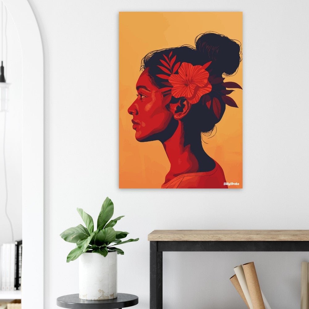 Portrait in red poster - Sillystroke
