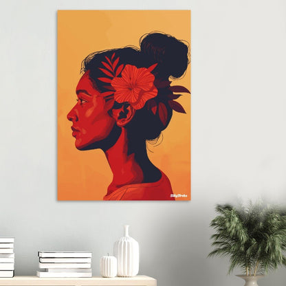 Portrait in red poster - Sillystroke