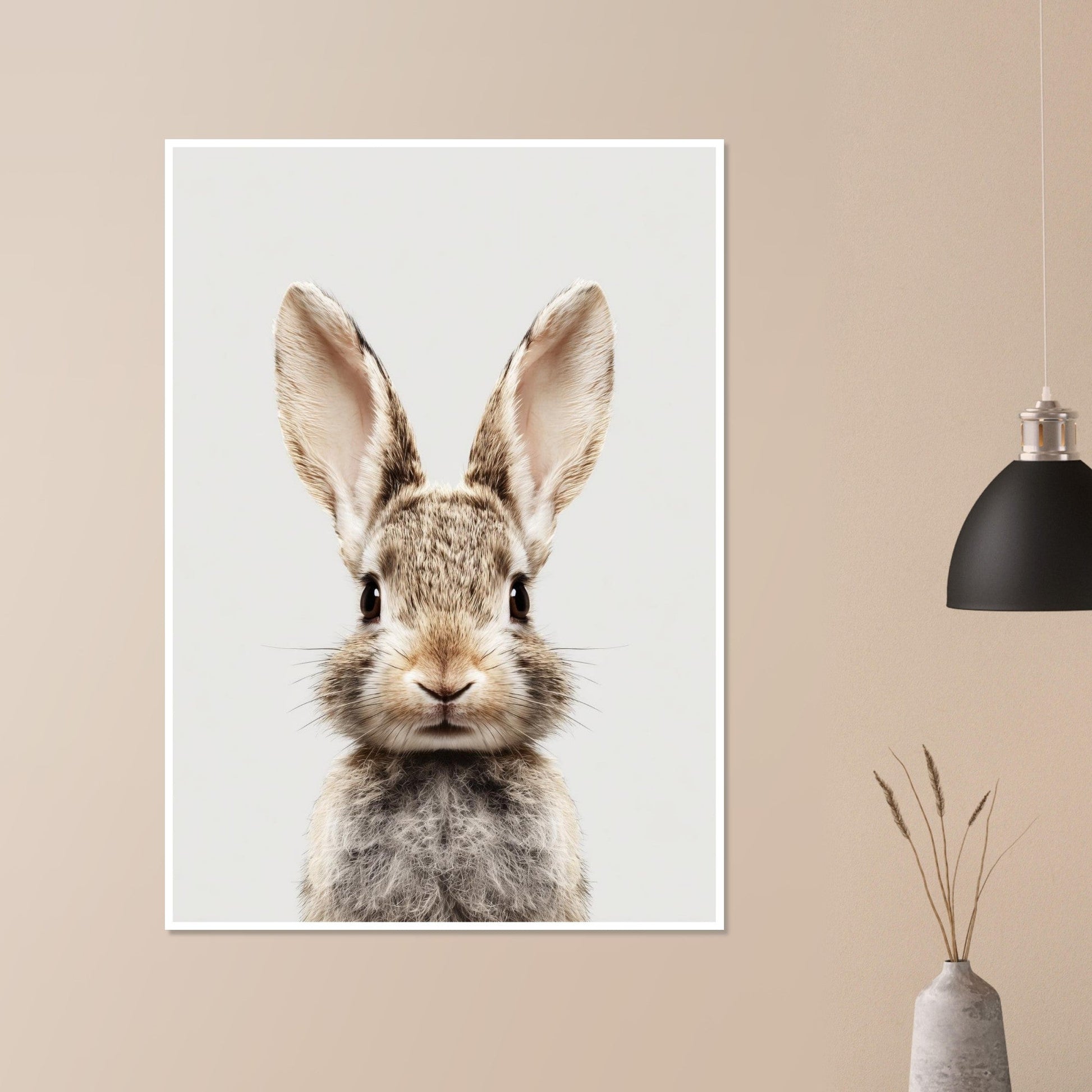Rabbit Portrait Poster - Sillystroke