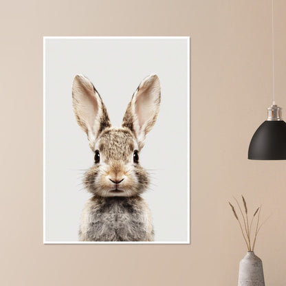 Rabbit Portrait Poster - Sillystroke