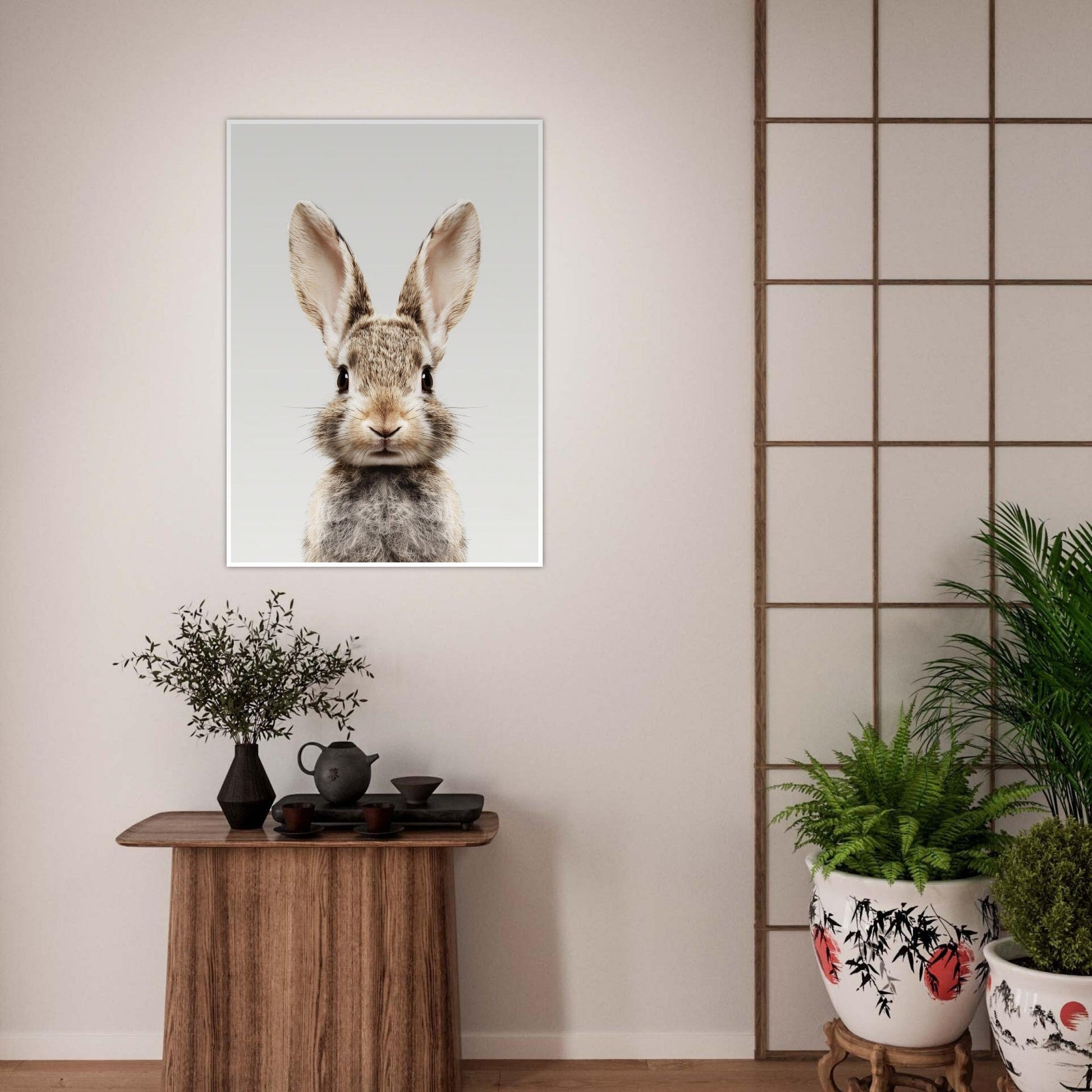 Rabbit Portrait Poster - Sillystroke