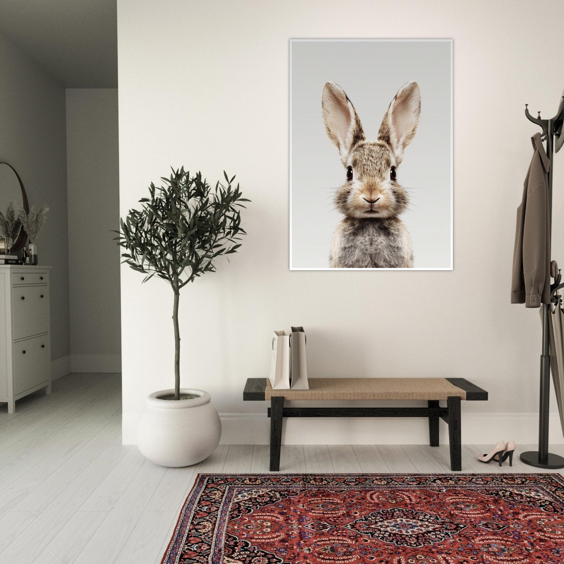 Rabbit Portrait Poster - Sillystroke