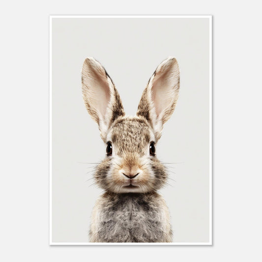Rabbit Portrait Poster - Sillystroke