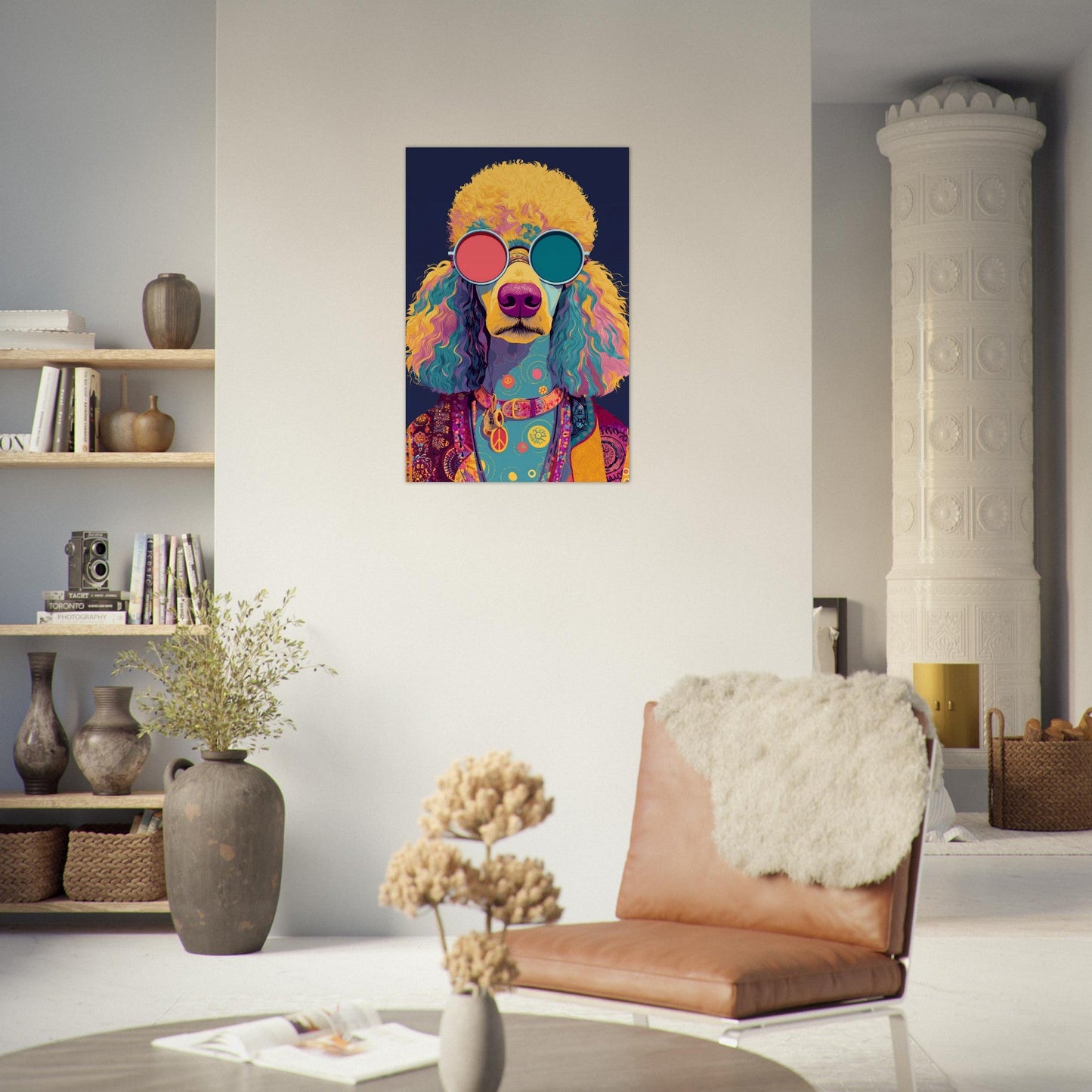 Retro 70s Pudel Poster - Sillystroke