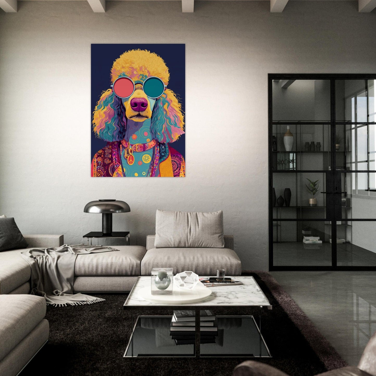 Retro 70s Pudel Poster - Sillystroke