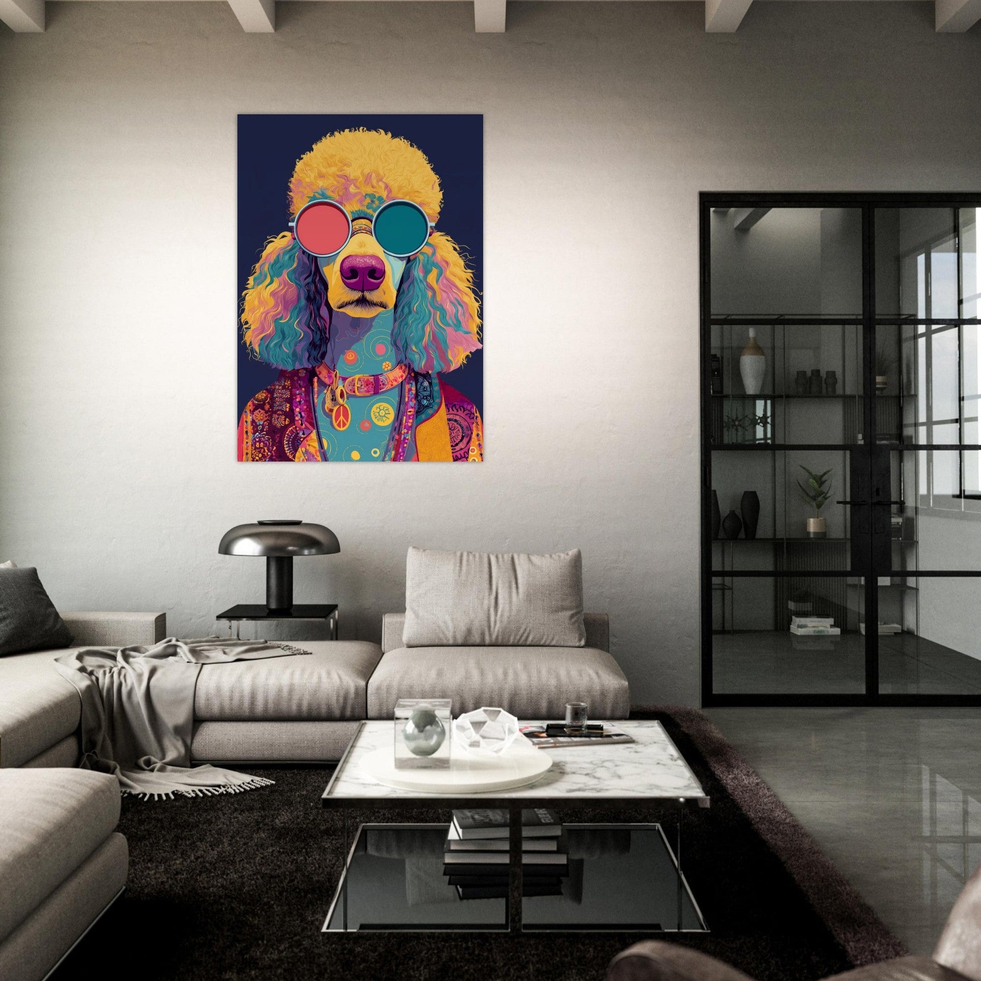 Retro 70s Pudel Poster - Sillystroke