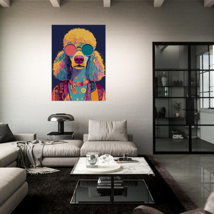 Retro 70s Pudel Poster - Sillystroke