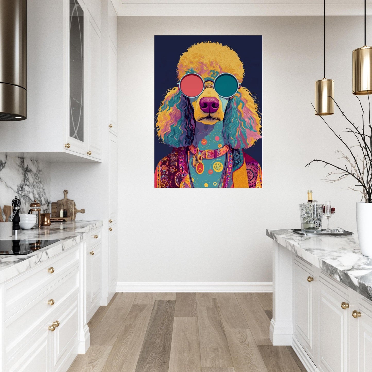 Retro 70s Pudel Poster - Sillystroke